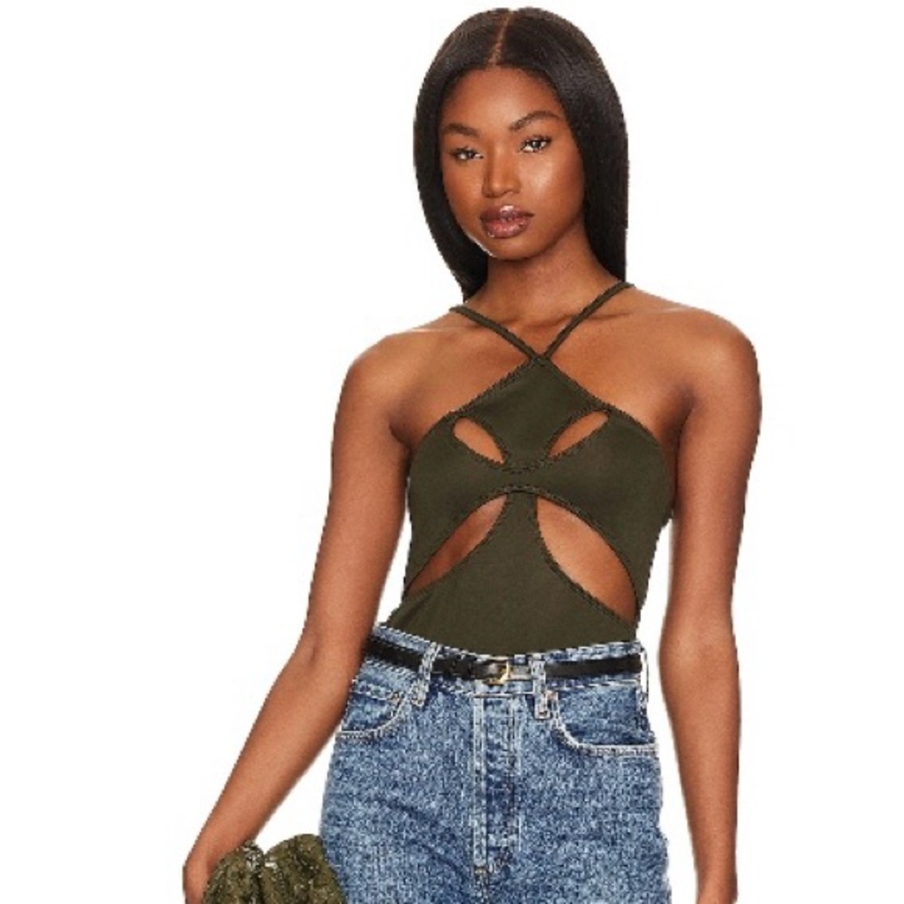 Fleur Bodysuit in Olive OW Collection
